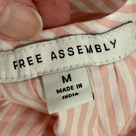 Free Assembly tiered striped maxi sundress adjustable spaghetti straps MED - Picture 4 of 8